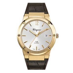 Đồng Hồ Salvatore Ferragamo Chính Hãng Nam SFDT00419 F-80 Classic Brown Leather Men's Watch