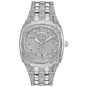 Đồng Hồ Bulova. Chính Hãng Nam 96b296 Swarovski Crystal Pave Men's Watch