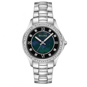 Đồng Hồ Bulova Chính Hãng Nữ 96L266 Crystal Accent Silver Tone Stainless Steel Ladies Watch