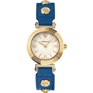 Đồng Hồ Versace Chính Hãng Nữ VEVG00320 Tribute Blue Leather Ladies Watch