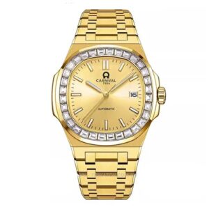 Đồng Hồ Carnival Chính Hãng Nam 8109G-VV-KL-V Automatic Gold Men's Watch