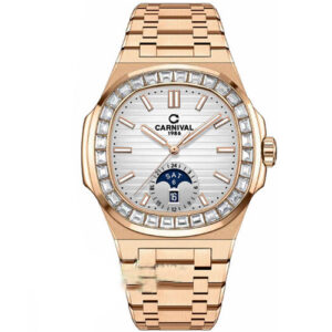 Đồng Hồ Carnival Chính Hãng Nam 8110G-VH-T Automatic Gold Rose Men's Watch