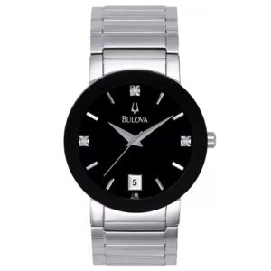 Đồng Hồ Bulova Chính Hãng Nam 96D18 Stainless Steel Diamond Men's Watch