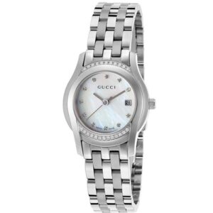 Đồng Hồ Gucci Chính Hãng Nữ YA055510 5505 Diamond Mother of Pearl Dial Ladies Watch