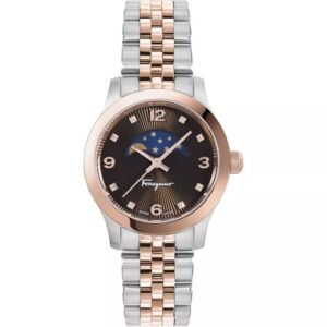 Đồng Hồ Salvatore Ferragamo Chính Hãng Nữ SFMN00622 Duo Moonphase Quartz Brown Dial Ladies Watch