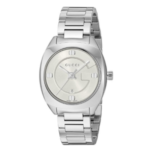Đồng Hồ Gucci Chính Hãng Nữ YA142502 GG2570 White Dial Stainless Steel Ladies
