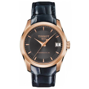Đồng Hồ Tissot Nữ Chính Hãng T035.207.36.061.00 T0352073606100 Couturier Powermatic 80 Black Leather