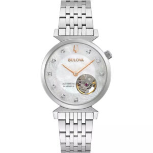Đồng Hồ Bulova Chính Hãng Nữ 96P222 Regatta Automatic Silver Dial Women's Watch