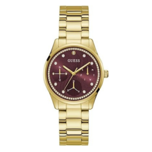 Đồng Hồ Guess Chính Hãng Nữ GW0659L5 Gold Tone Bracelet Red Dial Gold Tone Case