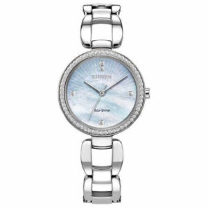 Đồng Hồ Citizen Nữ Chính Hãng EM1030-53N Eco-Drive Classic Stainless Steel Crystal Ladies Watch