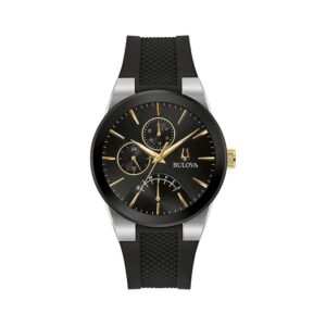 Đồng Hồ Bulova Chính Hãng Nam 98C138 Futuro Quartz Black Dial Silicone Men's Watch