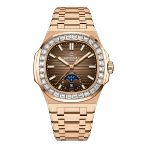 Đồng Hồ Carnival Chính Hãng Nam 8110G-VH-N Automatic Gold Rose Men's Watch