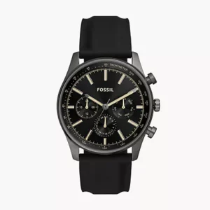 Đồng Hồ Fossil Chính Hãng Nam BQ2746 Sullivan Multifunction Black Silicone