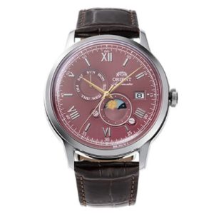 Đồng Hồ Orient Chính Hãng Nam RA-AK0807R Sun and Moon Classic Brown Men's Watch