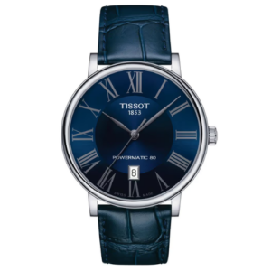 Đồng Hồ Tissot Nam Chính Hãng T122.407.16.043.00 Carson Blue Leather Automatic Leather Men Watch