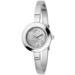 Đồng Hồ Gucci Chính Hãng Nữ 105 Series Diamond Silver Flower Dial Ladies Watch YA105507