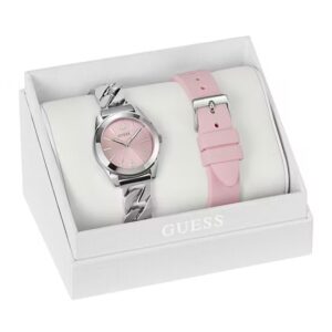 Đồng Hồ Guess Chính Hãng Nữ Ladies GW0845L1 Silver Tone Analog Watch Box Set