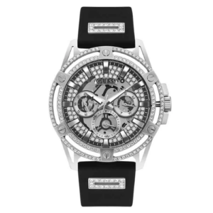 Đồng Hồ Guess Chính Hãng Nam GW0537G1 Mens Black Silver Tone Multi-Function Watch