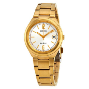 Đồng Hồ Citizen Chính Hãng Nữ FE6022-85A Chandler Silver Dial Yellow Gold-tone Ladies Watch