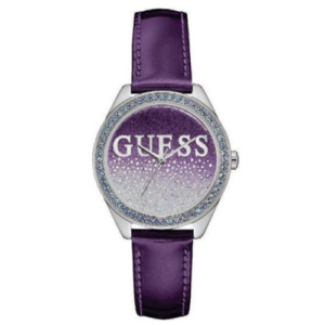 Đồng Hồ Guess Chính Hãng Nữ W0823L4 Glitter Girl Crystal Purple Leather Watch